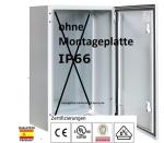 Stahlblech Schaltschrank 800x600x300 mm HBT 1-türig IP66 ohne Montageplatte